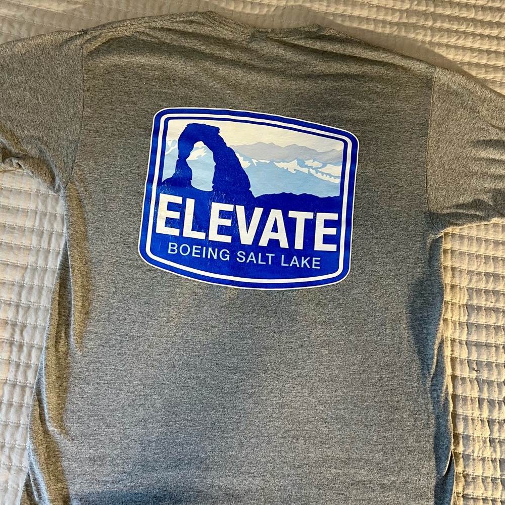 Gray Elevate Boeing Salt Lake T-Shirt